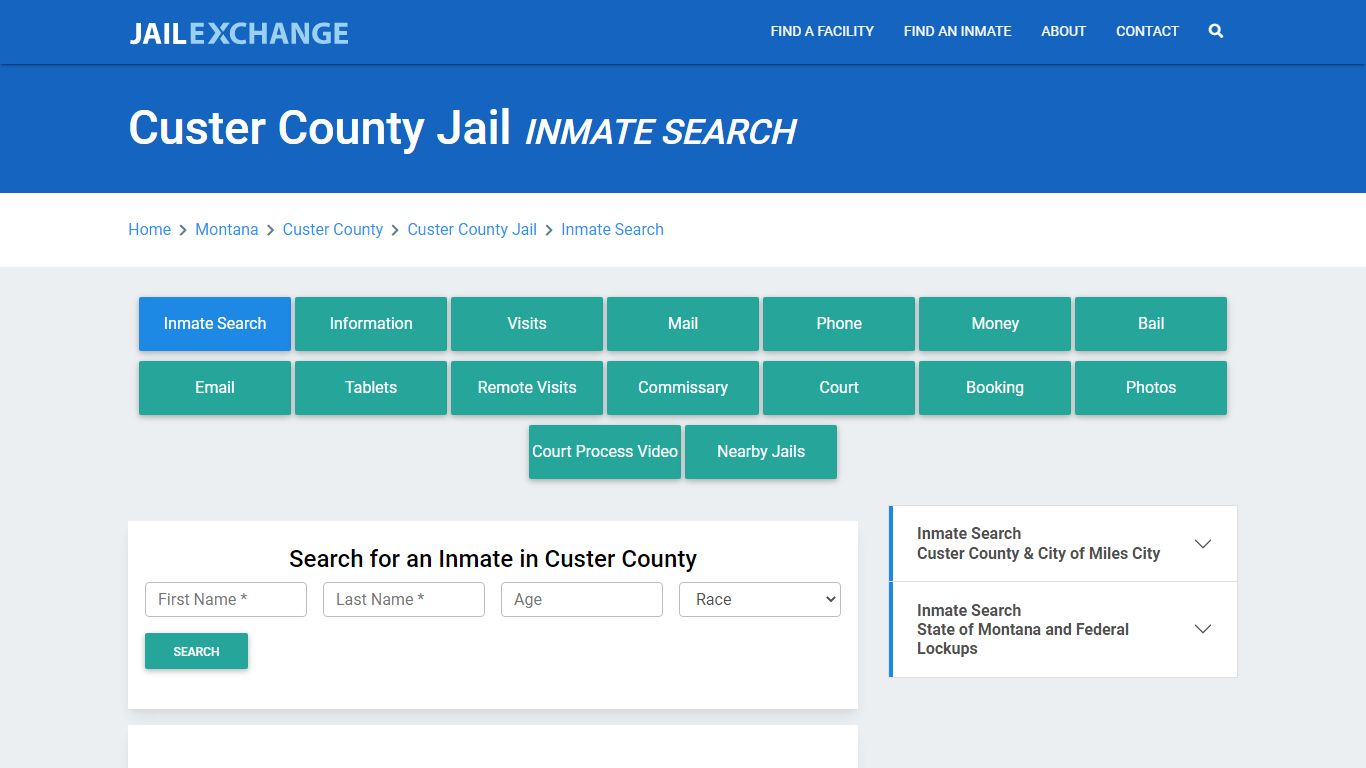 Custer County Jail, MT Inmate Search: Roster & Mugshots